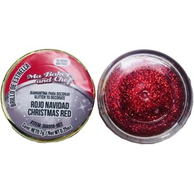 MaBaker Diamantina Rojo Navidad 7 g