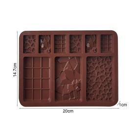 Silicona Chocolate Barras Surtidas (9 cavidades)